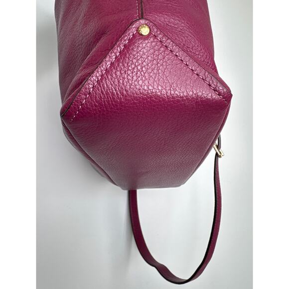 Coach Abby duffle berry Pebbled Leather Shoulder Bag F31507 like NEW - Picture 7 of 15